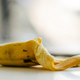 banana peel on table
